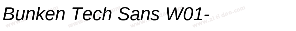 Bunken Tech Sans W01字体转换